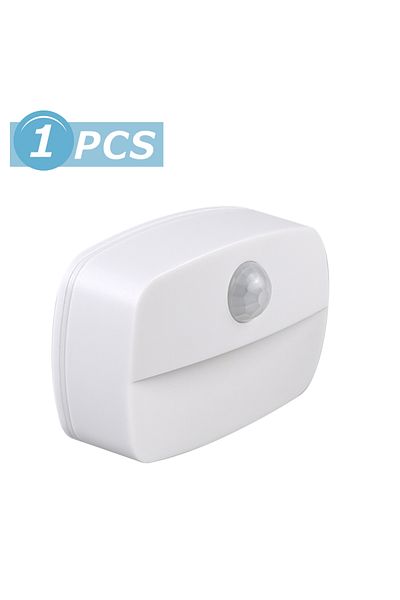 Choice Battery Powered 1 White Wireless LED Motion Sensor Night Light Plug In Motion Detector Bedroom Stair