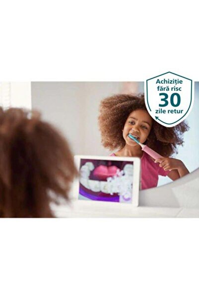 Philips Sonicare Kids HX6352/42 Electric Toothbrush, Bluetooth, 2 Modes, Pink