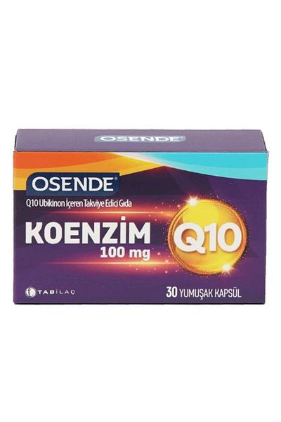 Tab İlaç Osende Coenzyme - 100mg Q10, 30 Soft Capsules