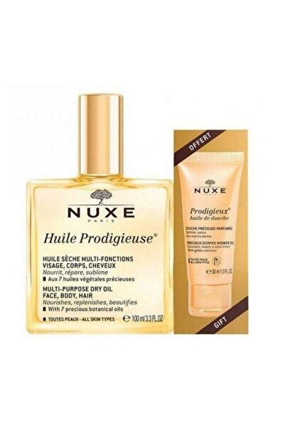 Nuxe Huile Prodigieuse Çok Amaçlı Kuru Yağ 100 ml Duş Jeli 30 ml