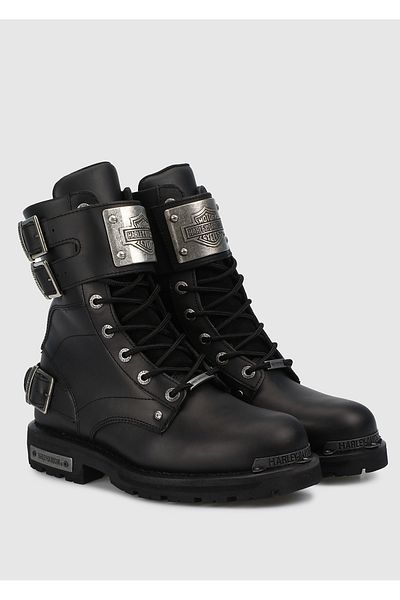 Harley Davidson Ricketson Black Erke Δερμάτινες Μπότες - 025μ 100560