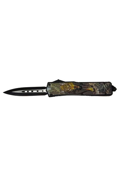 Depox Cuțit automat de vânătoare IdeallStore®, Sânge de Lup, metal, 22 cm