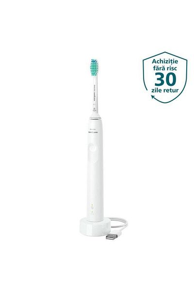 Philips Periuta de dinti electrica Philips Sonicare 3100, senzor de presiune, temporizator inteligent, alb
