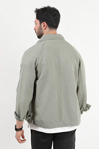 JB John Borners Ανδρικό πουκάμισο με διπλή τσέπη με κουμπιά χακί - 2704