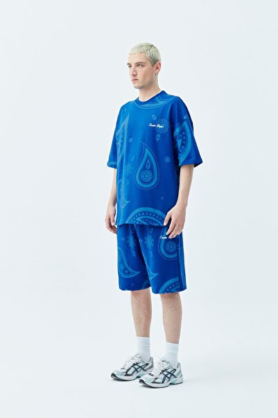 VAMOSCLO Кольоровий комплект шортів та футболки з великим принтом Saks