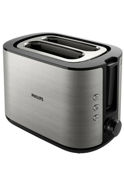 Philips Prajitor de paine Philips Viva Collection HD2650/90, 950 W, 8 niveluri de rumenire (Negru/Inox)
