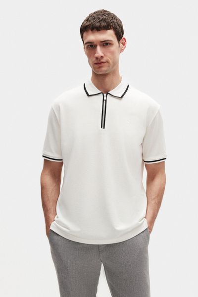 D'S Damat Μπλουζάκι Ds Damat Regular Fit Ecru μονόχρωμο