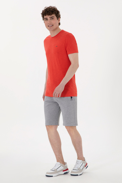 U.S. Polo Assn. Erkek Gri Melanj Örme Şort 50298038-VR086