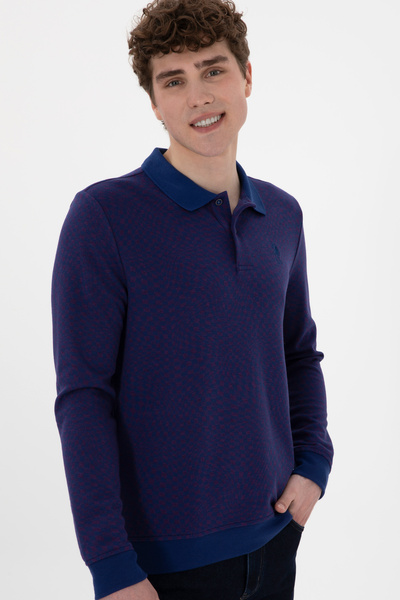 U.S. Polo Assn. Erkek İndigo Sweatshirt 50290607-VR028