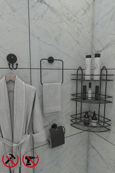 Alper Banyo ΜΑΥΡΟ EK03 ΣΕΤ ΤΕΤΡΑΓΩΝΙΚΗ ΠΕΤΣΕΤΑ ΜΕ ΚΑΛΥΜΜΑ ΤΟΥΑΛΕΤΑΣ KAGITLK ΜΠΟΥΡΟΥΖΙ