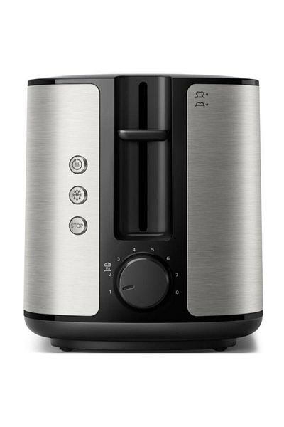 Philips Prajitor de paine Philips Viva Collection HD2650/90, 950 W, 8 niveluri de rumenire (Negru/Inox)