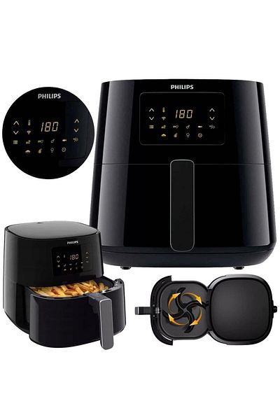 Philips Philips HD9280/70 Hot Air Fryer, 2000 W, 6.2 L, RapidAir (Black)