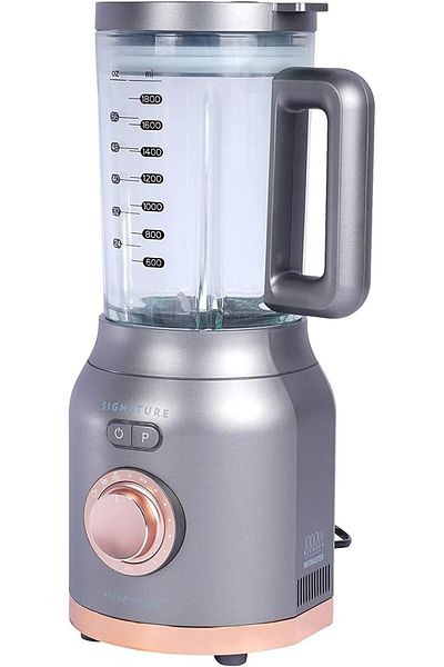 ALSAIF Electric Professional Blender With Light & Glass Jar , 1000w, Grey/gold