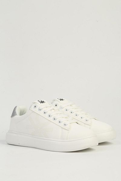 Benetton White Women's Sports Shoes Bnı-11567
