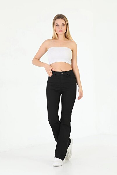 sion jeans Ψηλόμεσο Lycra Μαύρο Ισπανικό Παντελόνι Jean