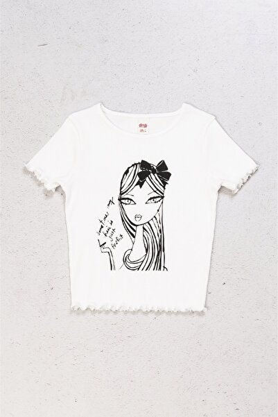 DMB BOYS & GIRLS Короткий рукав з принтом, еластичний бавовняний боді для дівчаток