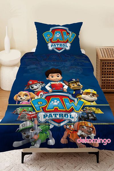 dekomingo Dark Blue Paw Patrol Quilt Set