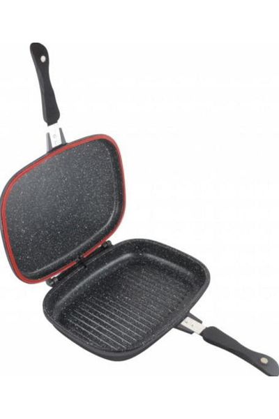 Heinner Heinner HR-SCO-A0232I rectangular aluminum double frying pan, 32 x 24 x 7.5 (Black)