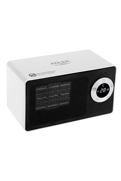 adler Incalzitor ceramic cu LCD Adler 7746, 1000 W, 2 trepte putere, Temporizator, Control tactil (Alb)