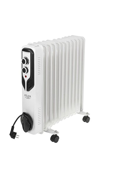 adler Ηλεκτρικός θερμαντήρας λαδιού Adler AD7817, 2500 W, 11 στοιχεία (Λευκό)
