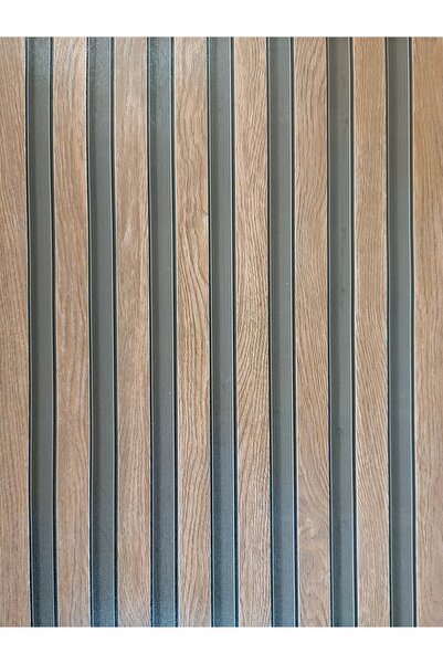KMS HOME Çıta Görünümlü ( 53 cm X 10 mt) Silinebilir Duvar Kağıdı 5 M²