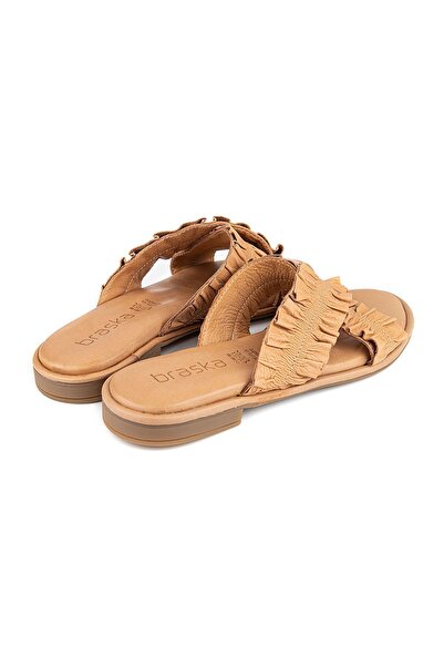 Muya Braska 35251 Genuine Leather Women's Slippers