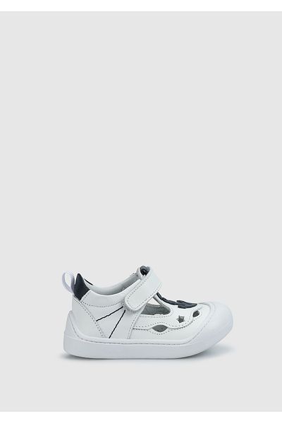 Kiddo Tenis alb din piele pentru băiat