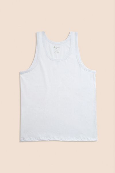 natuline Men's Organic Cotton Combed Ribbed Undershirt 2 Pack