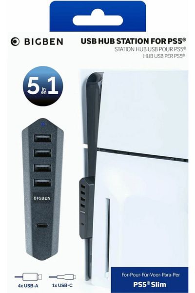 Bigben BigBen 5in1 USB Hub for PlayStation 5 Slim (Black)