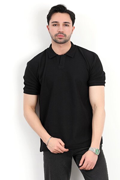 JB John Borners Мъжка тениска с поло яка, текстурирана, стандартна кройка, че...