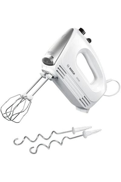 Bosch Mixer de mana Bosch CleverMix Spotlight MFQ25200, 500W, 4 viteze (Alb/Argintiu)