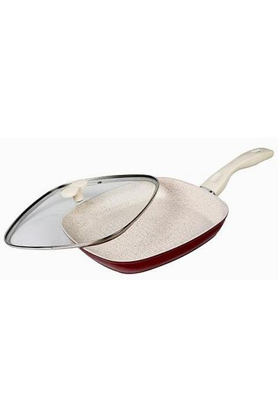 Heinner Heinner MARLENE aluminum grill pan with lid, 28cm (Red-Beige)