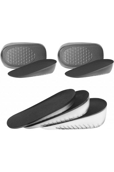 URAQT Set 2 perechi de branțuri pentru bărbați URAQT, gel, negru, 12 x 7 x 2,5 cm