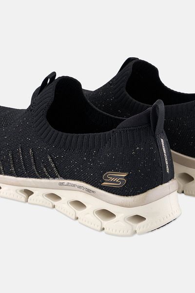 SKECHERS Women Glide Step Flex - Sweet Love Slip On Walking Shoes, Black