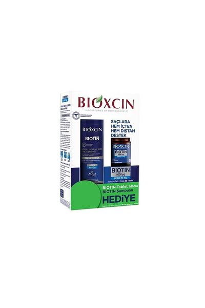 Bioxcin Biotin 5000 Mcg Zinc 15 Mg 60 Tablets Biotin Shampoo 300 ml Gift