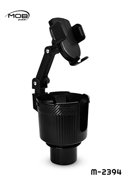 Mob حامل أكواب قابل للتعديل مع حامل هاتف للسيارة، يدور 360 درجة، يناسب الهوات...