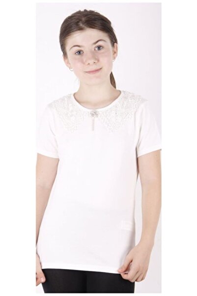 Toontoy Girl's Lace Front School T-Shirt 16312