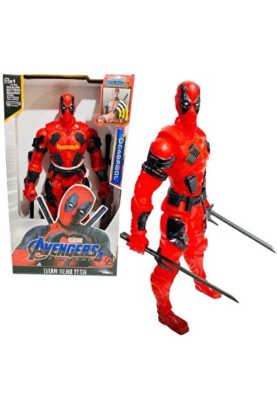 tmtoysandmore Deadpool Figür Oyuncak 29 Cm Işıklı Sesli Karakter Dead Pool