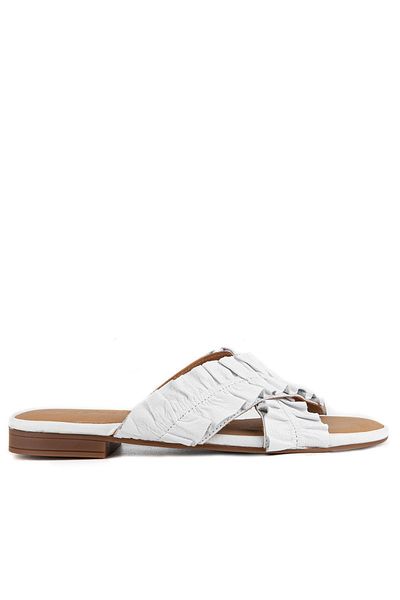 Muya Braska 35251 Genuine Leather Women's Slippers