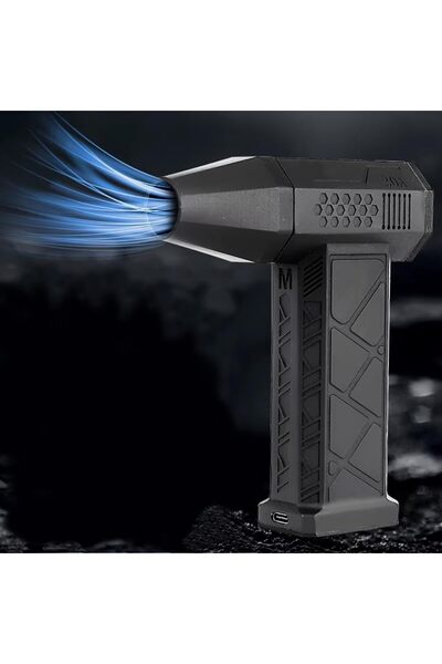 Coverzone 4000mAh 130000 RPM Mini Turbo Hava Üfleyici Araba içi Klavye, Mangal ve Serinleme Mini Fan FZM-01