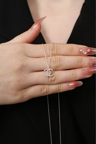 Sanem silver C Gümüş Kolye, 925 Ayar Gümüş Kolye, Minimalist Gümüş Kolye, Zar...