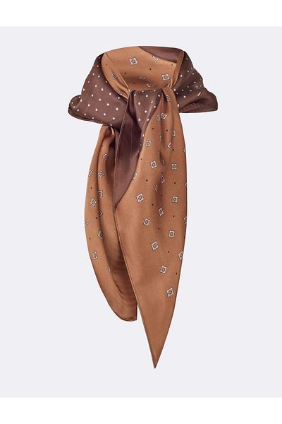 Jimmy Key Brown Woven Scarf
