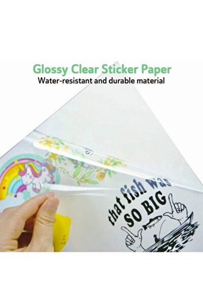 starprint Epson Yazıcılar Için Yarı Şeffaf Yapışkanlı Sticker Fotoğraf Kağıdı...