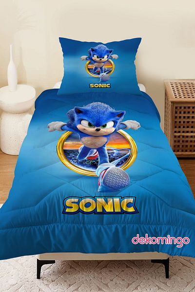 dekomingo Blue Sonic Quilt Set