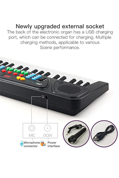 sharpdo Early Education 37 Key Children's Electronic Organ with Microphone