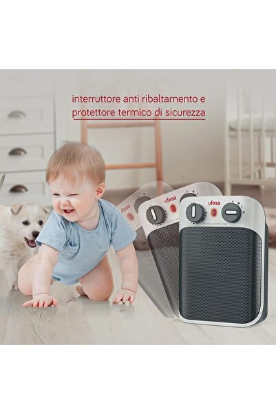 Ufesa Aeroterma ceramica Ufesa CC1800IP, 1800W, 2 trepte putere si ventilare aer, termostat reglabil