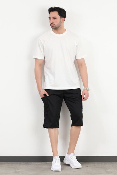 JB John Borners Мъжки ластик с връзки и карго джоб, черен, 365