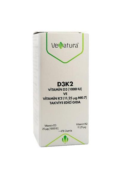 VeNatura Vitamin D3 and Menaquinon - 7 11.25 Mcg 20 ml