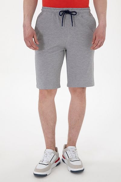 U.S. Polo Assn. Men's Gray Melange Knitted Shorts 50298038 -Vr086