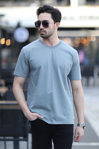 JB John Borners Men's bicycle collar regular fit cotton t-shirt light khaki - 5446